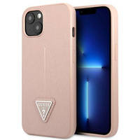 Guess GUHCP13SPSATLP iPhone 13 mini 5,4" różowy/pink hardcase SaffianoTriangle Logo