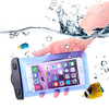 Waterproof case with a PVC phone band - blue