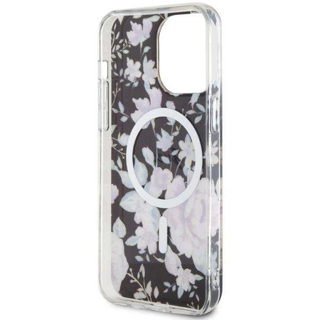 Guess GUHMP14XHCFWSK iPhone 14 Pro Max 6,7&quot; schwarz/schwarz Hardcase Flower MagSafe