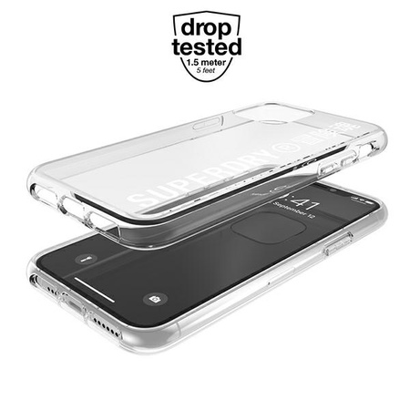 SuperDry Snap iPhone 11 Pro Max Clear Ca se white / white 41580