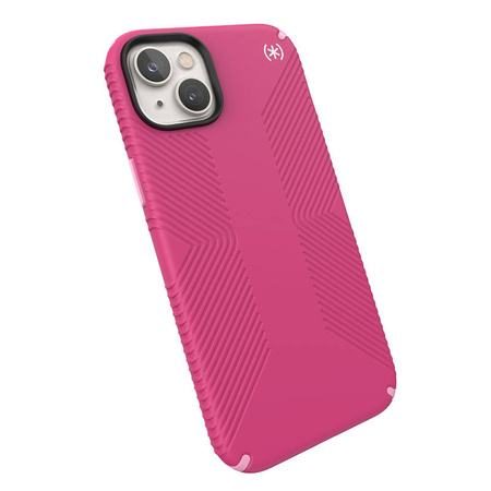 Speck Presidio2 Grip MagSafe - Antypoślizgowe etui iPhone 14 Plus (Digitalpink / Blossompink / White)