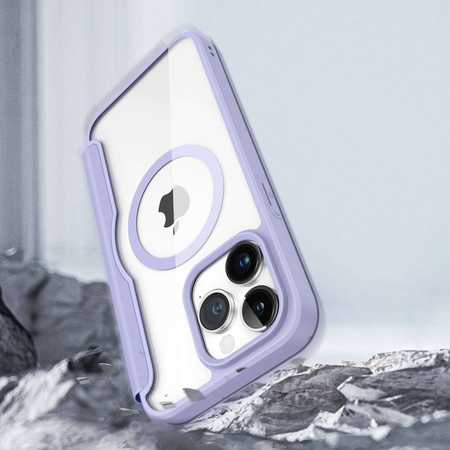 iPhone 15 Pro Magnetisches MagSafe Flip Case Dux Ducis Skin X Pro – Lila