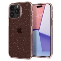 Etui Spigen Liquid Crystal Glitter na iPhone 15 Pro - różowo-przezroczyste