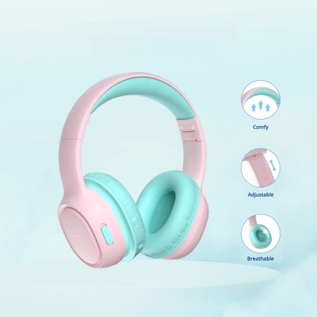 Tronsmart KH02 kabellose Kopfhörer für Kinder, sicher – Pink