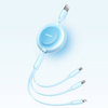 Baseus Bright Mirror 2 kabel przewód 3w1 USB Typ A - micro USB + Lightning + USB Typ C 3.5A 1.1m czarny (CAMJ010001)