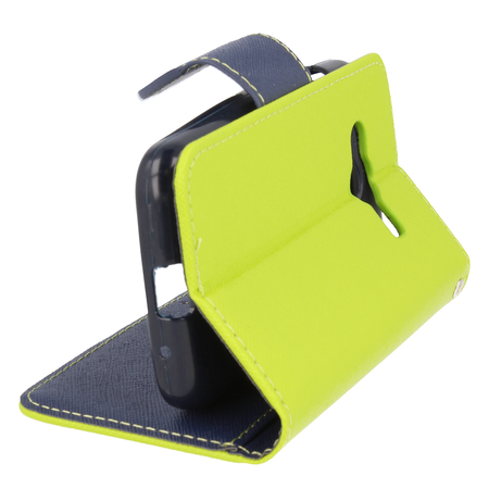 Etui portfel Fancy ALCATEL PIXI 4 limonkowe