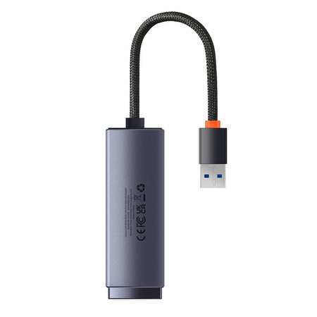 Baseus Lite Series external USB-A network adapter - RJ-45 1Gbps (1000Mbps) gray (WKQX000113)