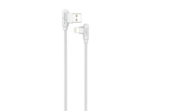 KABEL MX CORNER FAST CHARGE LIGHTNING 2.4A / 1m, WHITE / BIAŁY, KĄTOWY