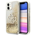 Original Case IPHONE 11 Guess Hardcase 4G Big Liquid Glitter (GUHCN61LG4GGO) gold