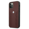 Etui BMW BMHCP12MRSPPR iPhone 12/12 Pro 6,1" czerwony/red hardcase Leather Curve Perforate