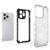 Honeycomb case for iPhone 14 Pro armored hybrid cover transparent