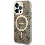 Guess GUHMP14LH4STW iPhone 14 Pro 6.1" braun/braun Hardcase 4G MagSafe