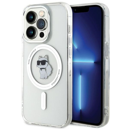 Karl Lagerfeld IML Choupette MagSafe Hülle für iPhone 15 Pro – transparent