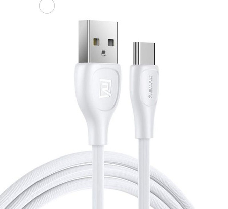 Remax Lesu Pro kabel przewód USB - USB Typ C 480 Mbps 2,1 A 1 m biały (RC-160a white)