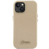 Guess Glitter Glossy Script case for iPhone 15 - gold