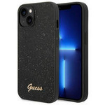 Guess GUHCP14MHGGSHK iPhone 14 Plus 6,7 &quot;schwarz / schwarzes Hartschalenetui Glitter Script