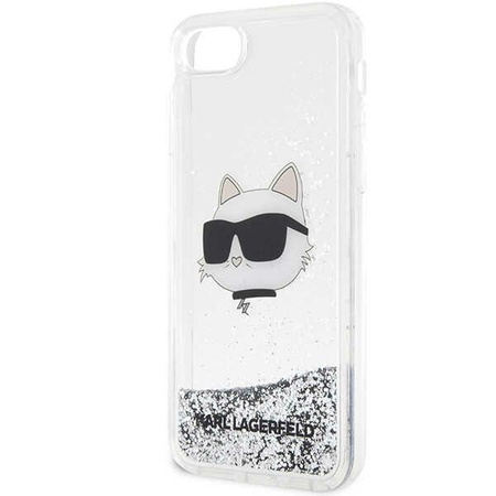 Karl Lagerfeld KLHCI8LNCHCS iPhone 7/8/ SE 2020/2022 srebrny/silver hardcase Glitter Choupette Head