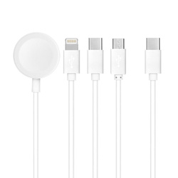 Kabel Typ C 4w1 do iPhone Lightning 8-pin + Typ C + Micro + Apple Watch 3W 1A C3186 biały