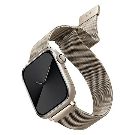 UNIQ pasek Dante Apple Watch Series 4/5/6/7/SE 42/44/45mm. Stainless Steel starlight