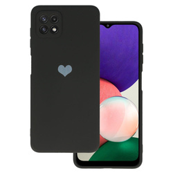 Vennus Silicone Heart Case do Samsung Galaxy A22 5G wzór 1 czarny