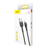 Baseus Cafule Cable - Kabel połączeniowy USB do Lightning, 2.4 A, 0.5 m (szary/czarny)