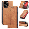 Magnet Fancy Case Case for iPhone 13 Pro Max Pouch Card Wallet Card Holder Brown