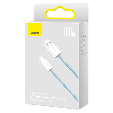 Baseus Dynamic Series kabel USB - USB Typ C 100W 1m niebieski (CALD000603)