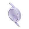 Baseus Free2Pull retractable USB-C / Lightning cable 20W 1m - purple