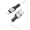 Borofone Kabel BX64 Special Silicone - USB na Lightning - 2,4A 1 metr biały