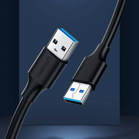 Ugreen kabel przewód USB 2.0 (męski) - USB 2.0 (męski) 3 m czarny (US128 30136)