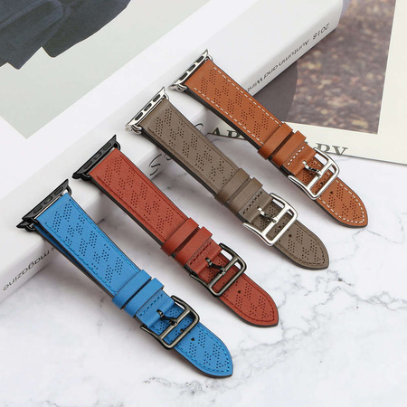 Strap Leather Apple Watch SE, 8, 7, 6, 5, 4, 3, 2, 1 (41, 40, 38 mm) bracelet brown