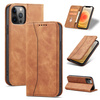 Magnet Fancy Case Case for iPhone 12 Pro Max Pouch Wallet Card Holder Brown