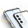 Clear 3in1 case for Samsung Galaxy S23+ silicone cover with frame black