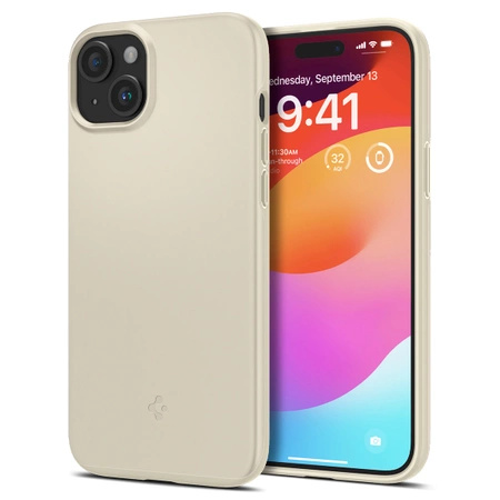 Spigen Thin Fit Hülle für iPhone 15 Plus – Beige