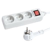 Hama Standard 3-socket power strip 1.5m - white