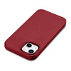 iCarer Case Leather genuine leather case cover for iPhone 14 Plus red (MagSafe compatible)