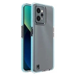 Spring Case for Realme C31 silicone cover with frame light blue