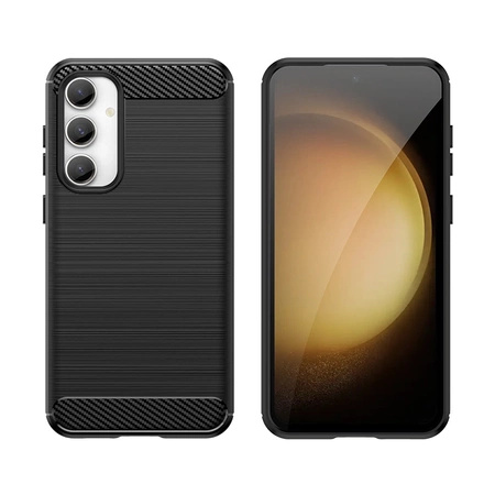 Flexible Carbon-Musterhülle für Samsung Galaxy S23 FE Carbon Case – Schwarz