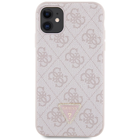 Oryginalne Etui IPHONE 11 / XR Guess Hardcase Crossbody 4G Metal Logo (GUHCN61P4TDSCPP) różowe