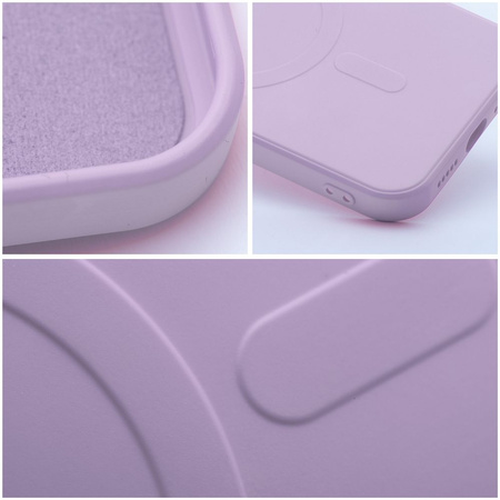 Futerał Silicone Mag Cover kompatybilny z MagSafe do SAMSUNG S24 PLUS różowy