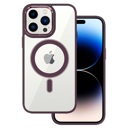 Tel Protect Magnetic Clear Case do Iphone 13 Pro Max Wiśniowy