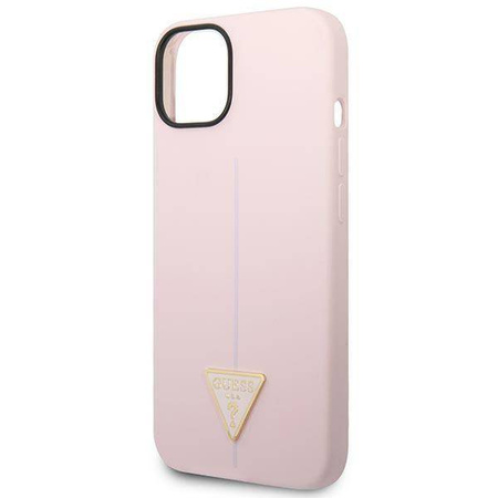 Case IPHONE 14 PLUS Guess Hardcase Silicone Triangle purple