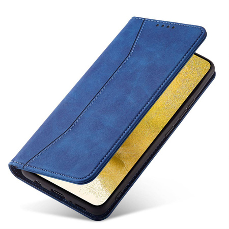 Magnet Fancy Case Cover für Samsung Galaxy S22 + (S22 Plus) Tasche Brieftasche Kartenhalter Blau