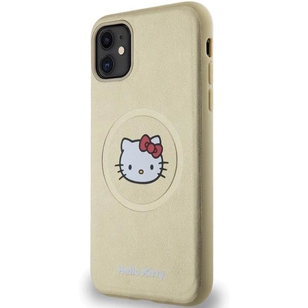 Hello Kitty Kitty Head MagSafe-Hülle aus Leder für iPhone 11 / Xr – Gold