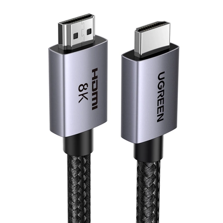 Kabel Ugreen HD171 ze złączami HDMI 2.1 8K certyfikowany o długości 3 m - szary