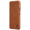 Nillkin Qin Leather Pro Case Hülle für Samsung Galaxy S22+ (S22 Plus) Kameraschutz Holster Cover Flip Cover Braun