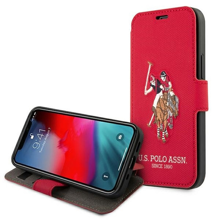 US Polo USFLBKP12LPUGFLRE iPhone 12 Pro Max 6,7" czerwony/red book Polo Embroidery Collection