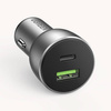 Ugreen ładowarka samochodowa USB / USB Typ C Quick Charge 3.0 Power Delivery 36 W 3 A szary (CD213 60980)