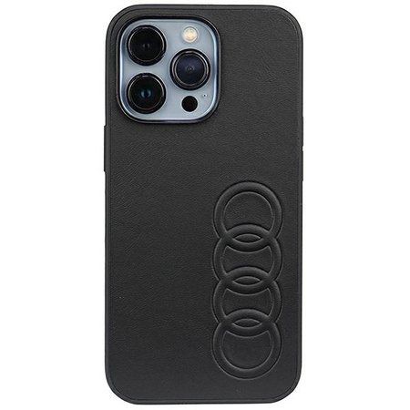 Audi Synthetic Leather iPhone 13 Pro / 13 6.1" czarny/black hardcase AU-TPUPCIP13P-TT/D1-BK