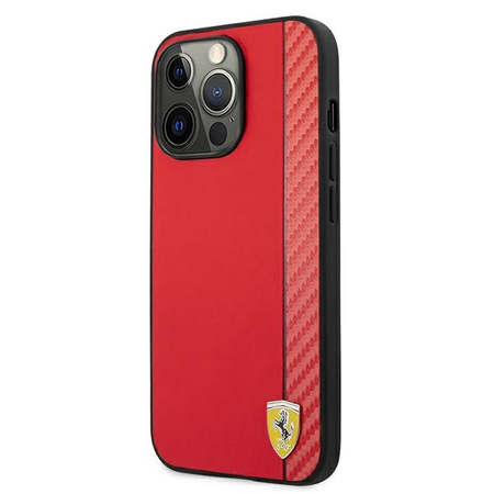 Ferrari FESAXHCP13XRE iPhone 13 Pro Max 6,7" czerwony/red hardcase On Track Carbon Stripe